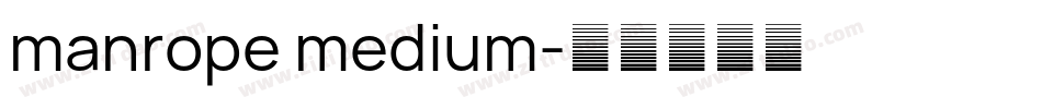manrope medium字体转换